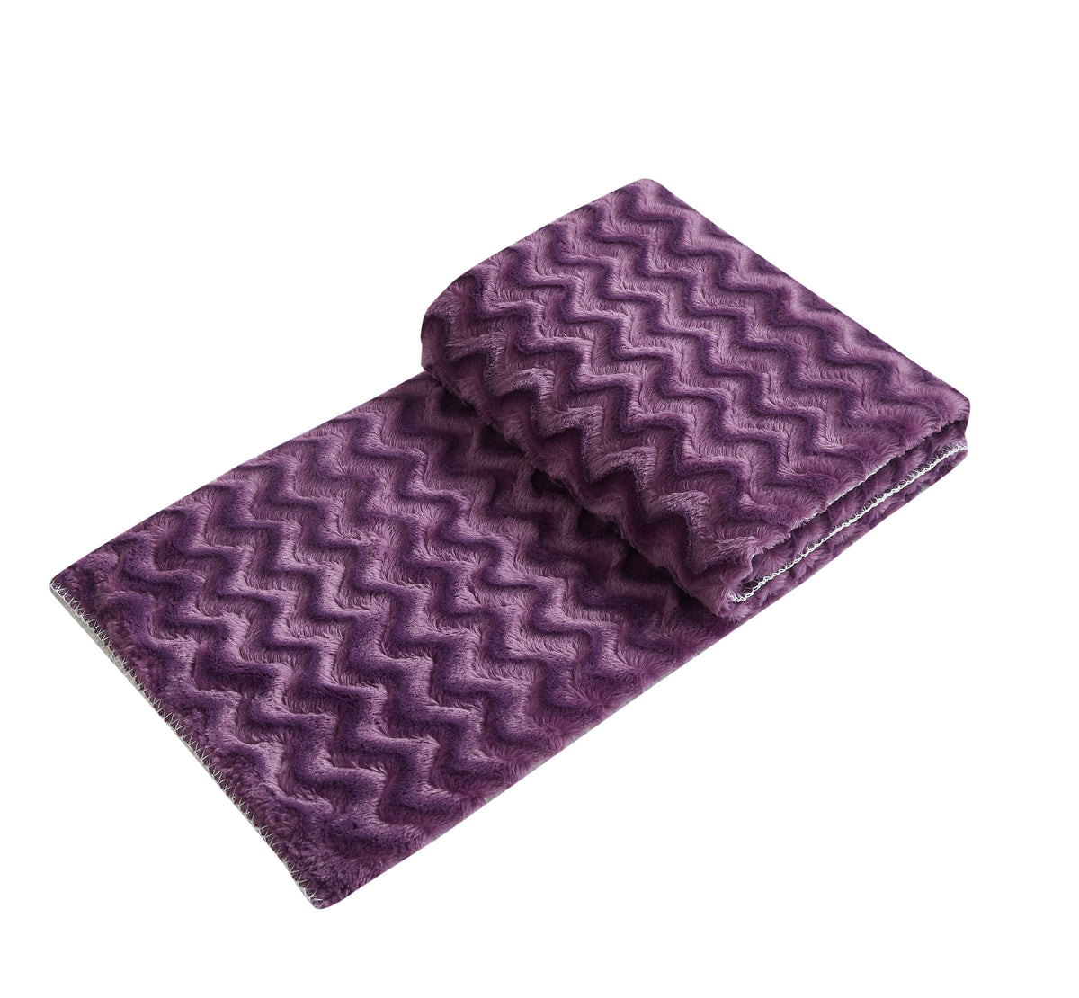 Amethyst Wave Faux Fur Plush Throw Blanket - 50"x70"