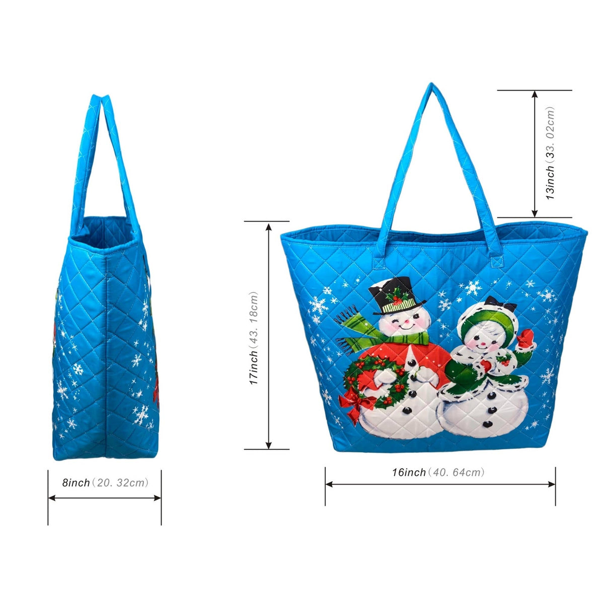 Frosty Friends Quilted Tote Bag