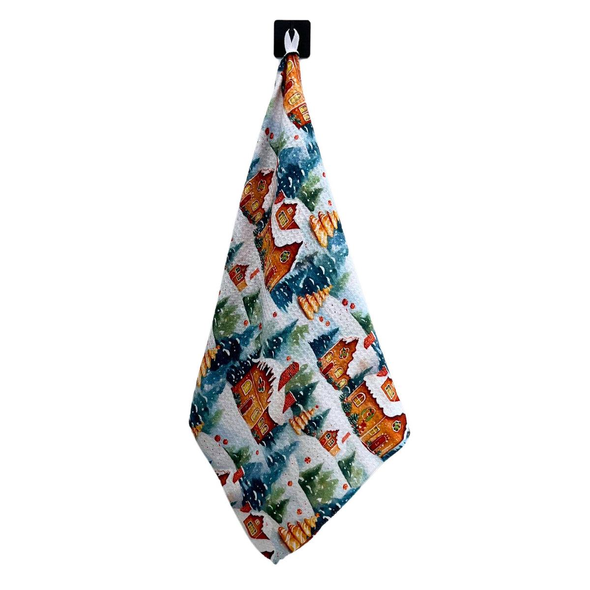 Gingerbread Village Christmas Tea Towel