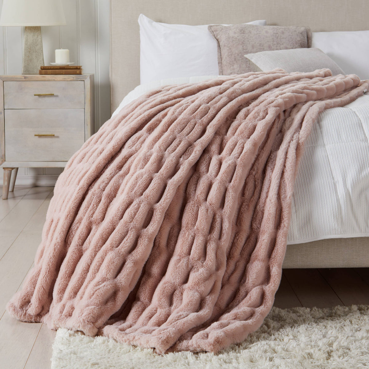 Luxury Heavyweight Ruched Throw Blankets 50" x 60"