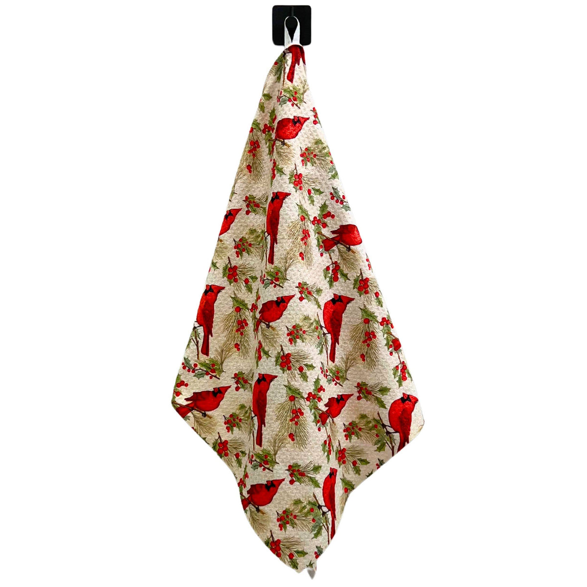 Red Cardinal Pattern Tea Towel