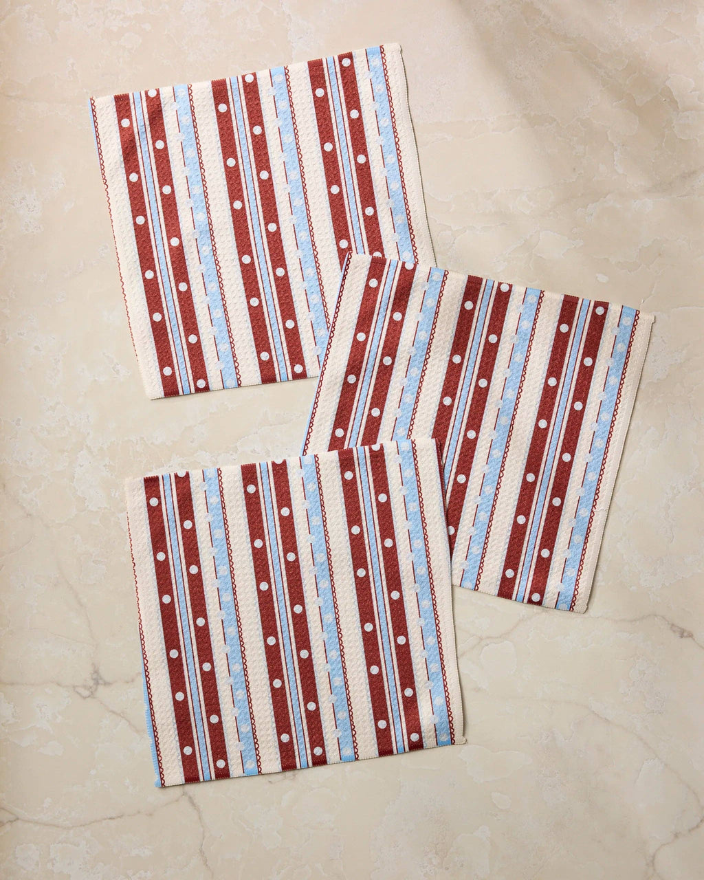 Blue Skies Stripes Dishcloth Set