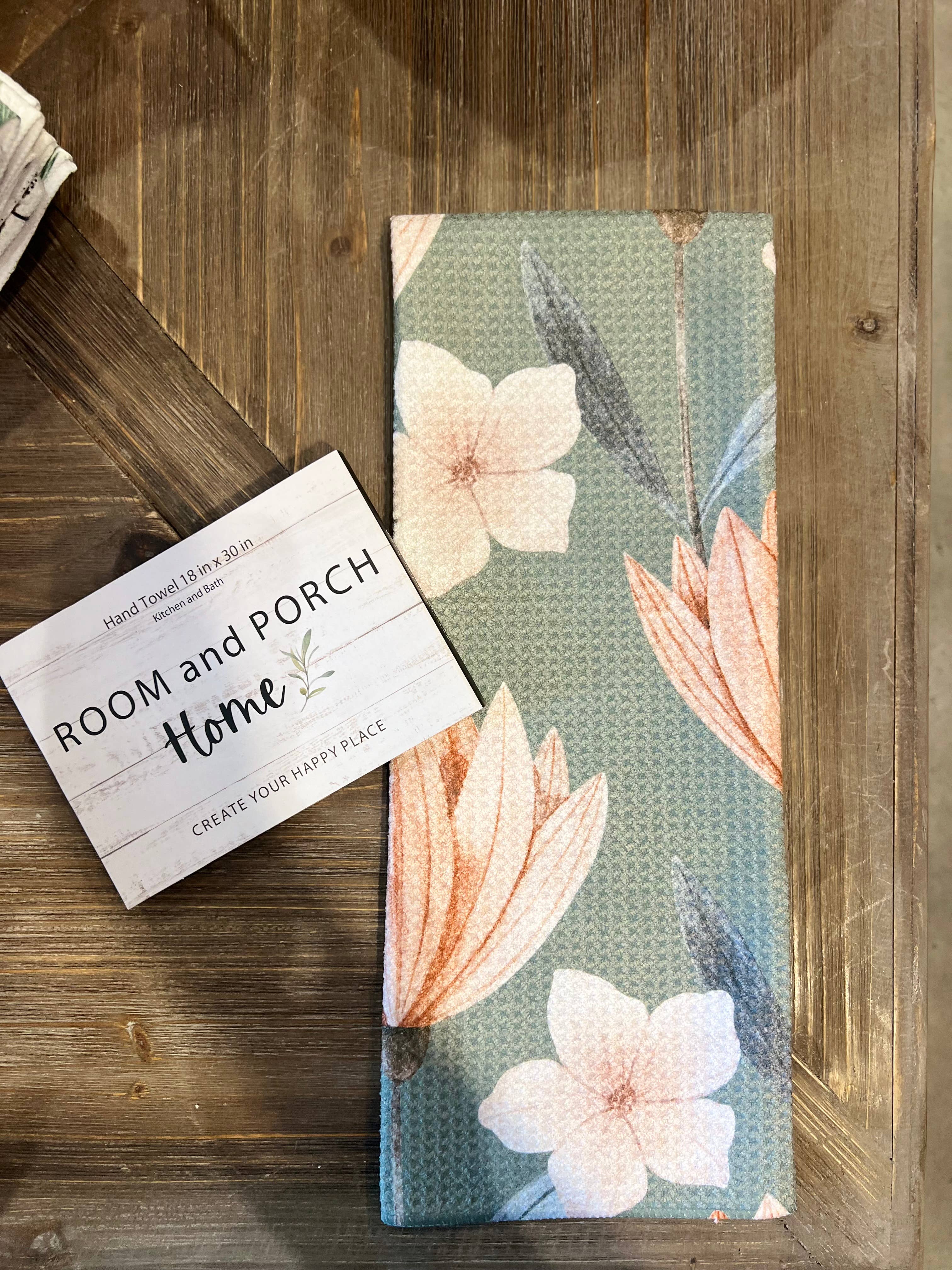 Serenity Green Tea Towel - Recycled Microfiber