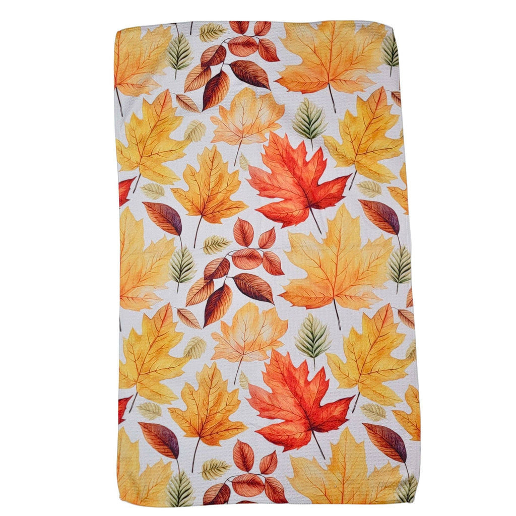Fall Leaves Autumn Pattern Tea Towel