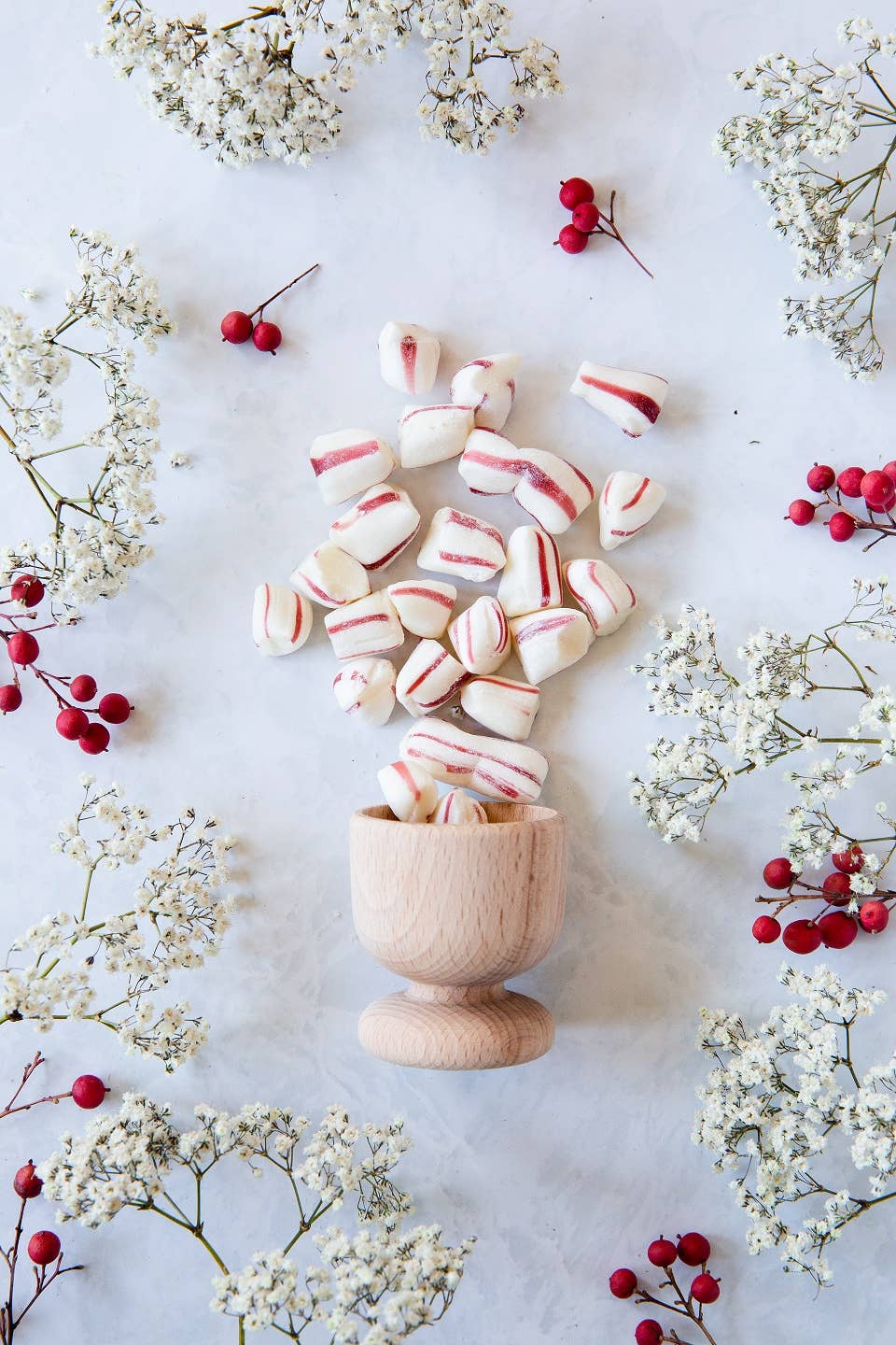 Peppermint Buds Hard Candy in a Mason Jar