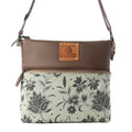 Wildprint Trail Upcycled Canvas Crossbody Bag - Sage