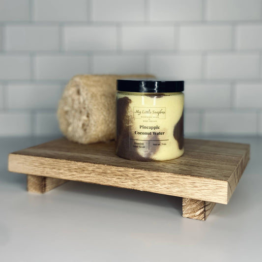 Pineapple Coconut Water Foaming Sugar Scrub: 8 oz