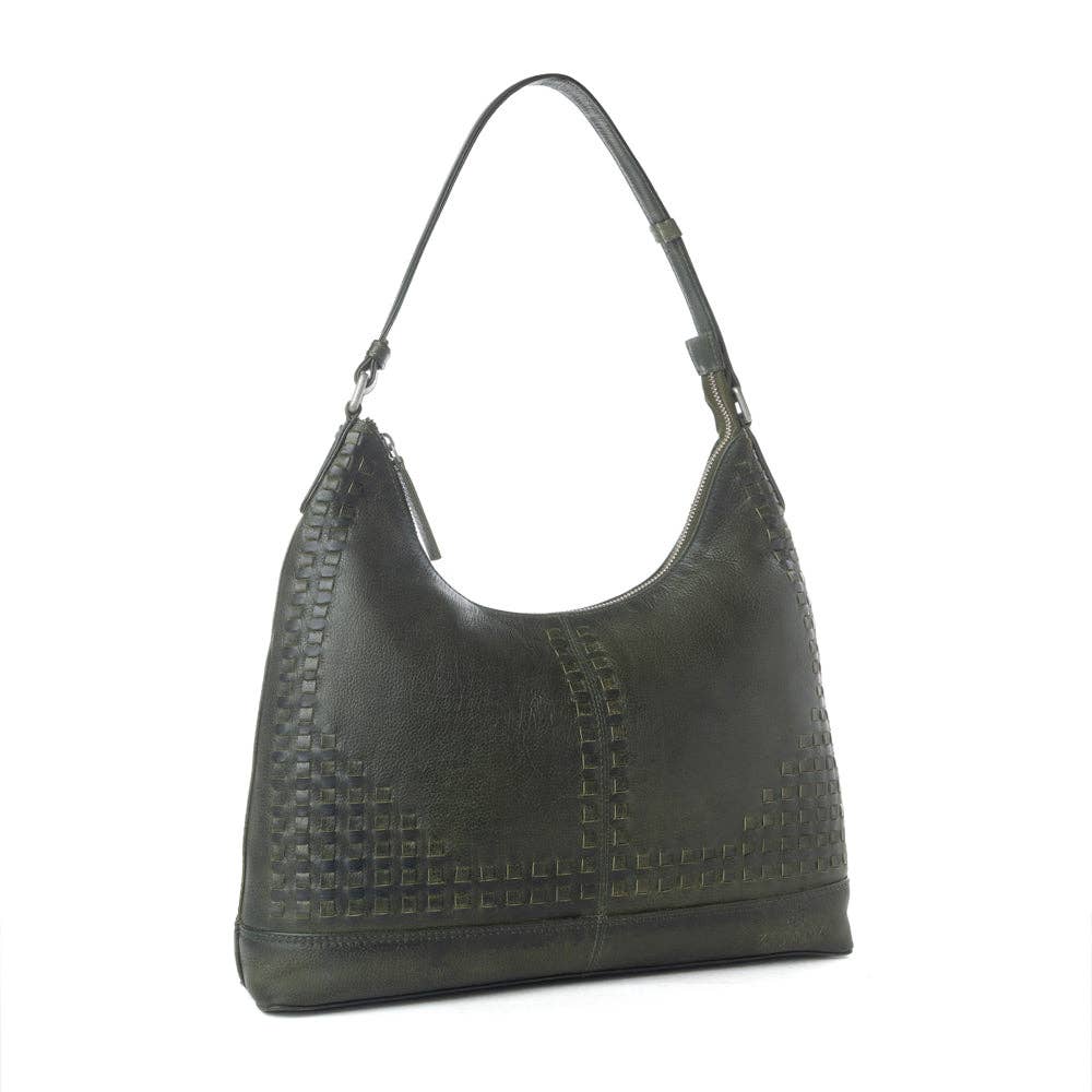 Zidana Marlowe Dusk Veg Tanned Leather Bag in Twilight Smoke