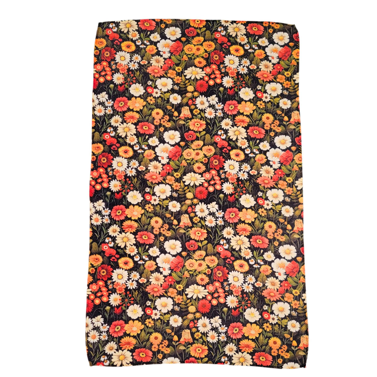 Scattered Flowers Waffle Kitchen Tea Towel