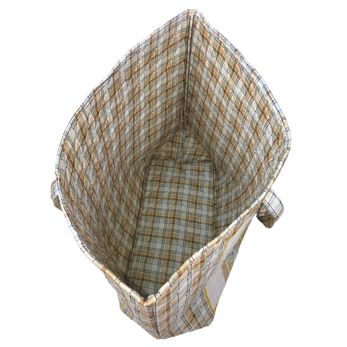 Sunflower Bouquet Plaid Quilted Tote Bag
