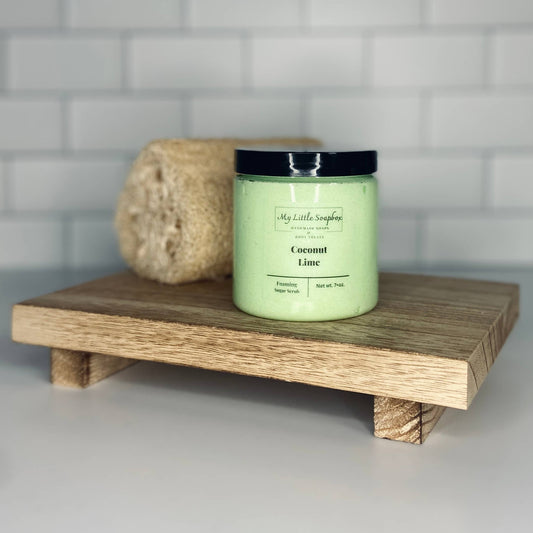 Coconut Lime Foaming Sugar Scrub: 8 oz