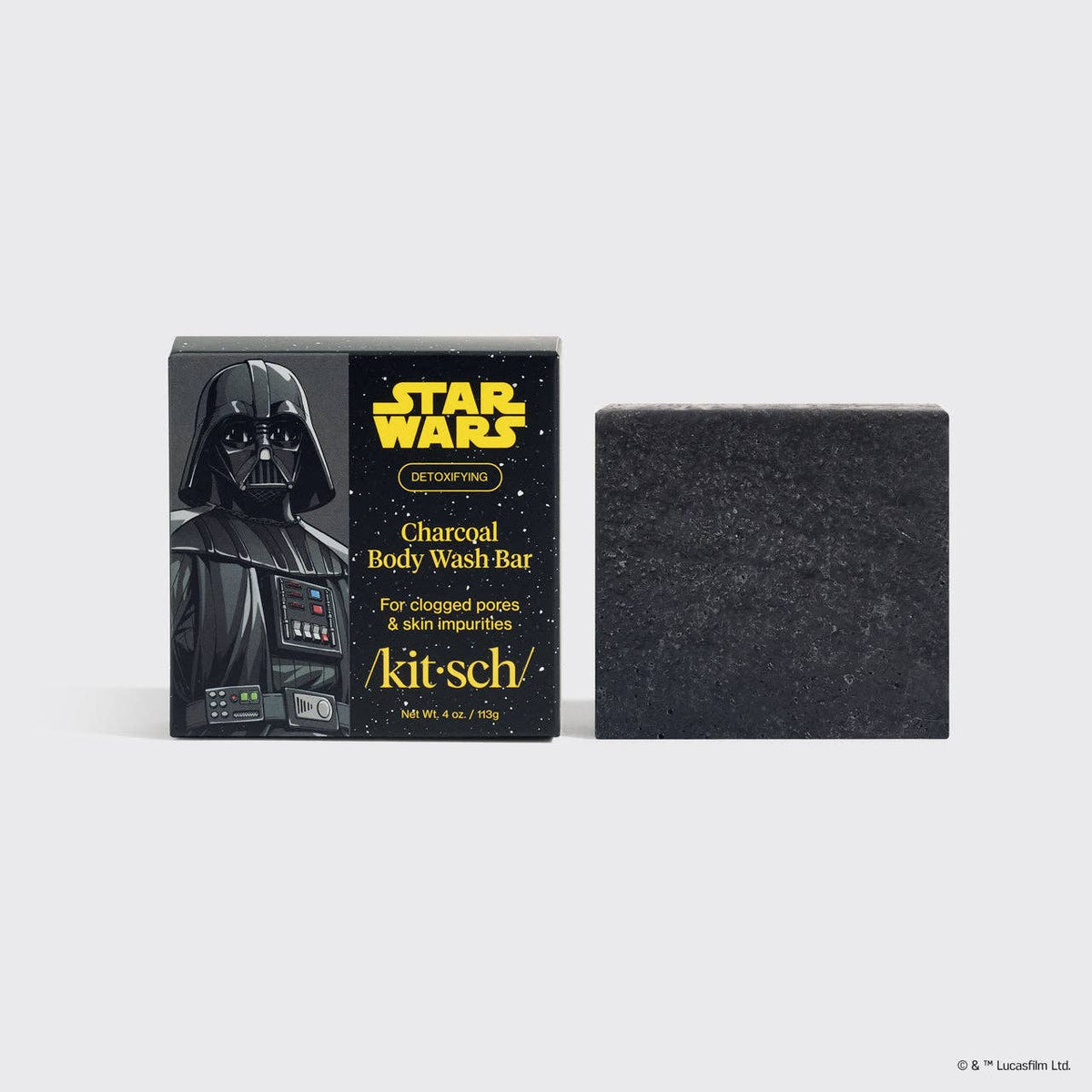 Star Wars™ & Kitsch Charcoal Detoxifying Solid Body Wash - Darth Detox