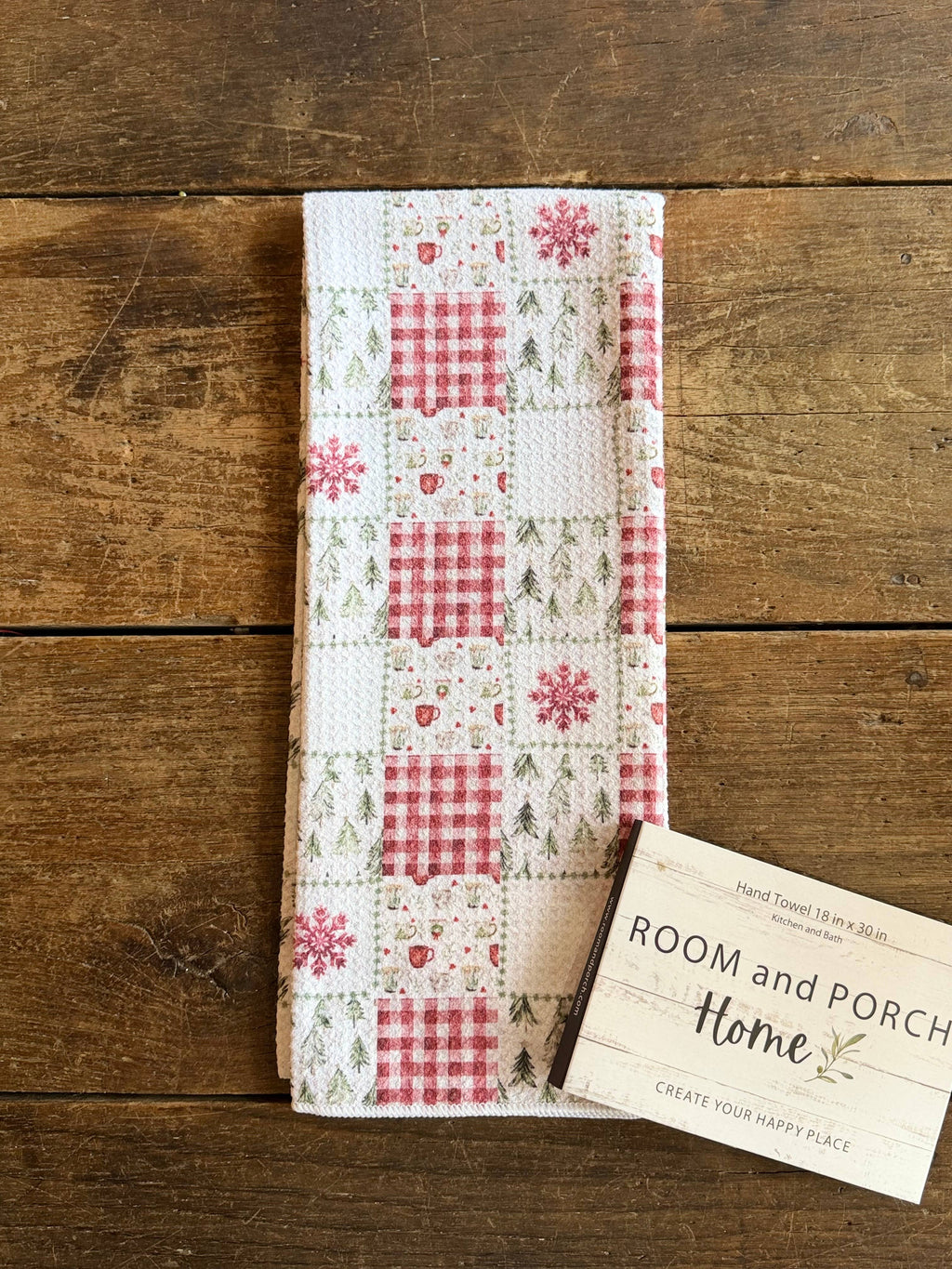 Holiday Patchwork Double-Sided Tea Towel