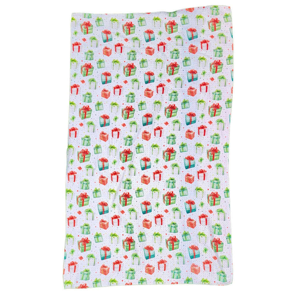 Christmas Gift Patterned Tea Towel