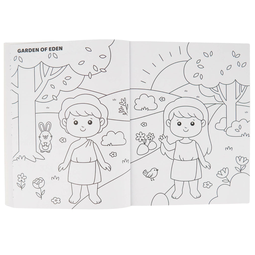 Bible Coloring Book with Stickers for Kids