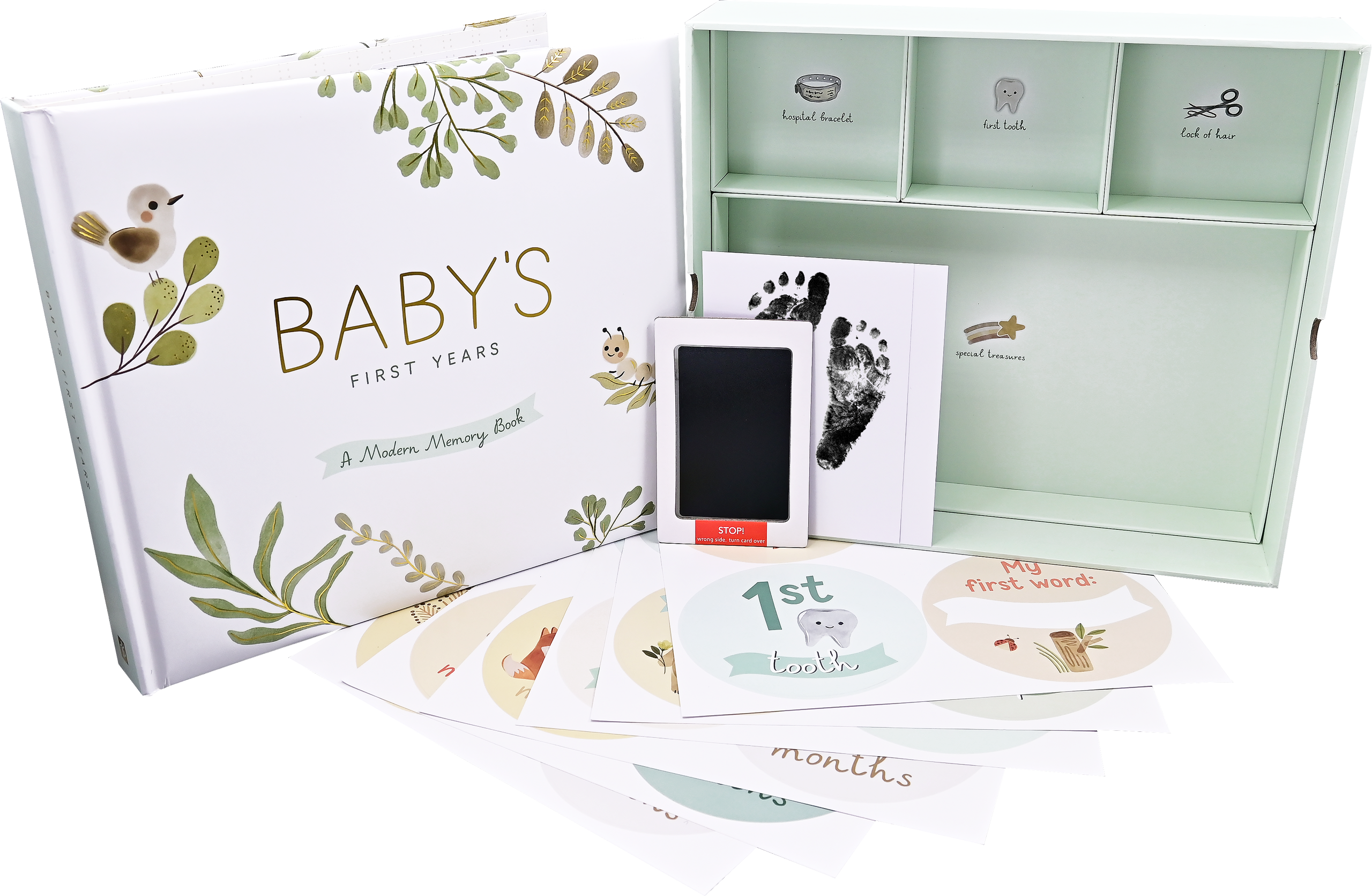 Baby's First Years: A Modern Memory Book with Keepsake Box
