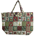 Christmas Patchwork Quilted Tote Bag
