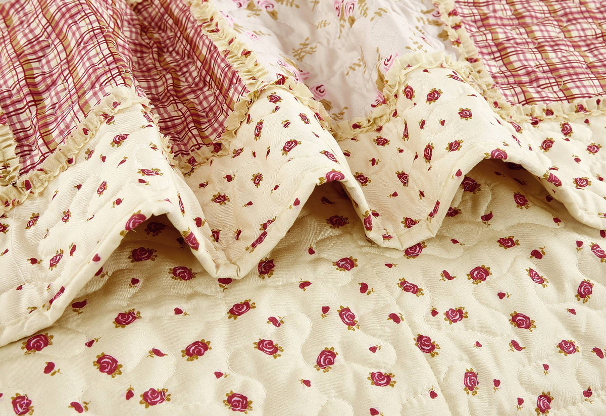 Kensington Floral Quilted Throw Blanket