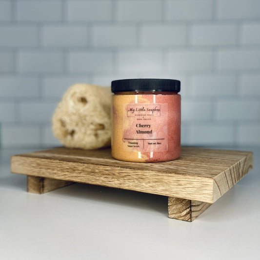 Cherry Almond Foaming Sugar Scrub: 8oz