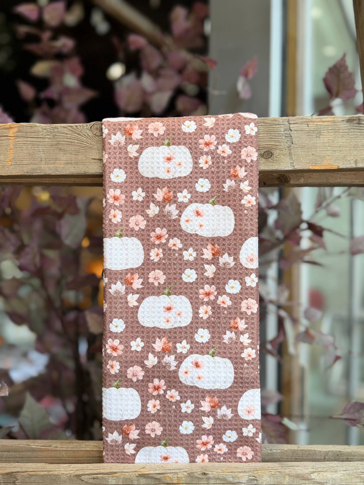 Prairie Pumpkins Double-Sided Tea Towel