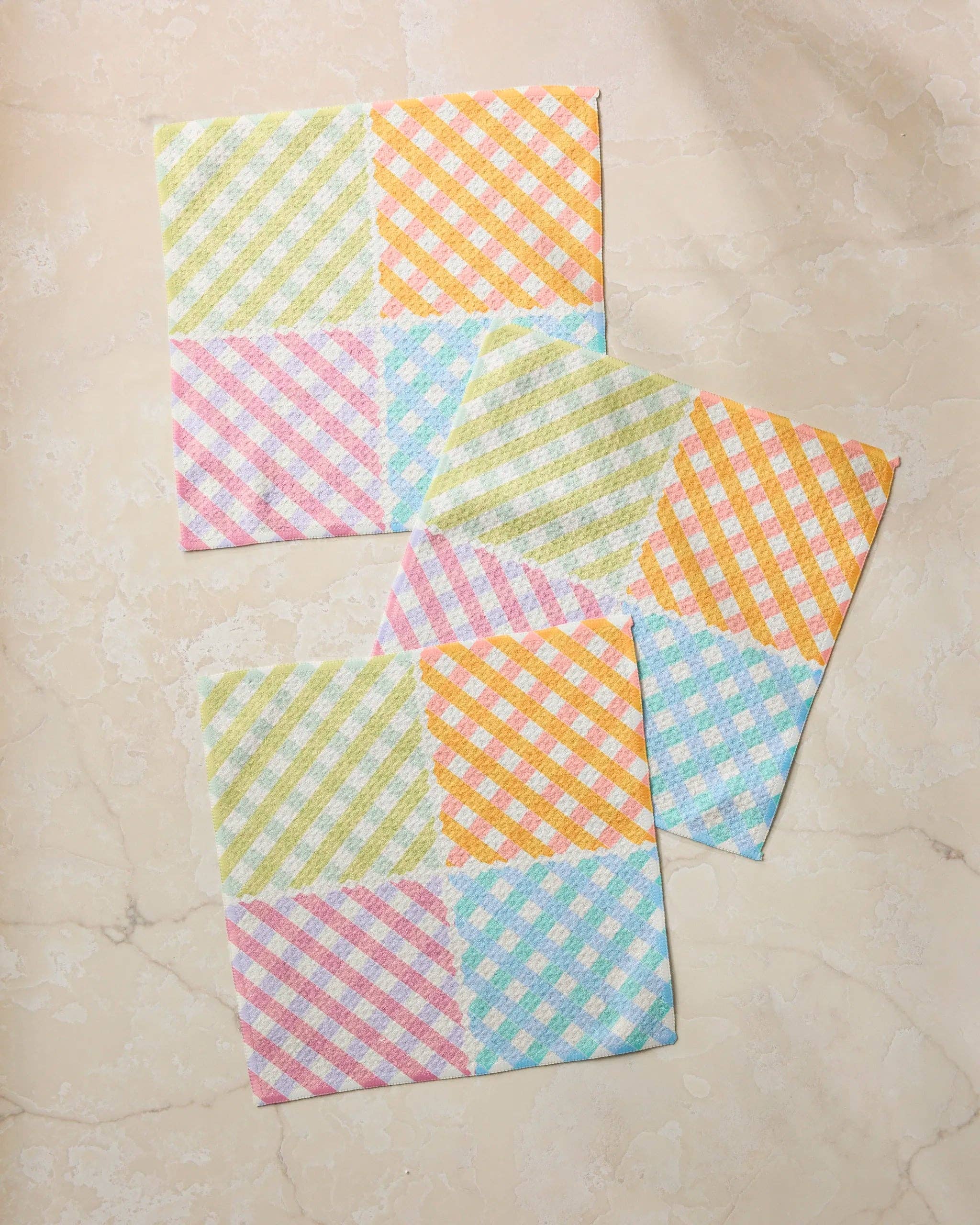 Patio Check Dishcloth Set