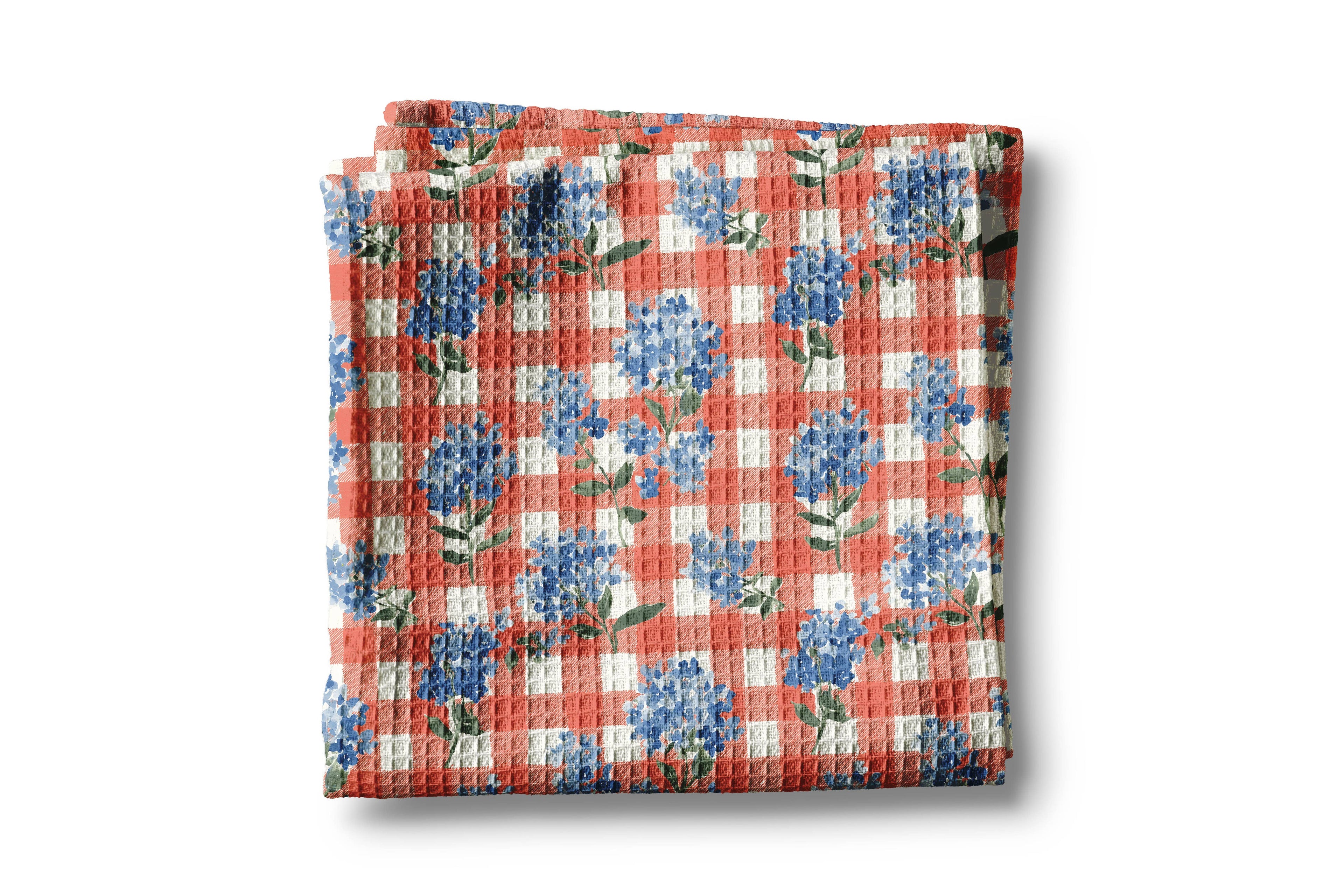4th of July Kitchen Towel - Checkered Floral