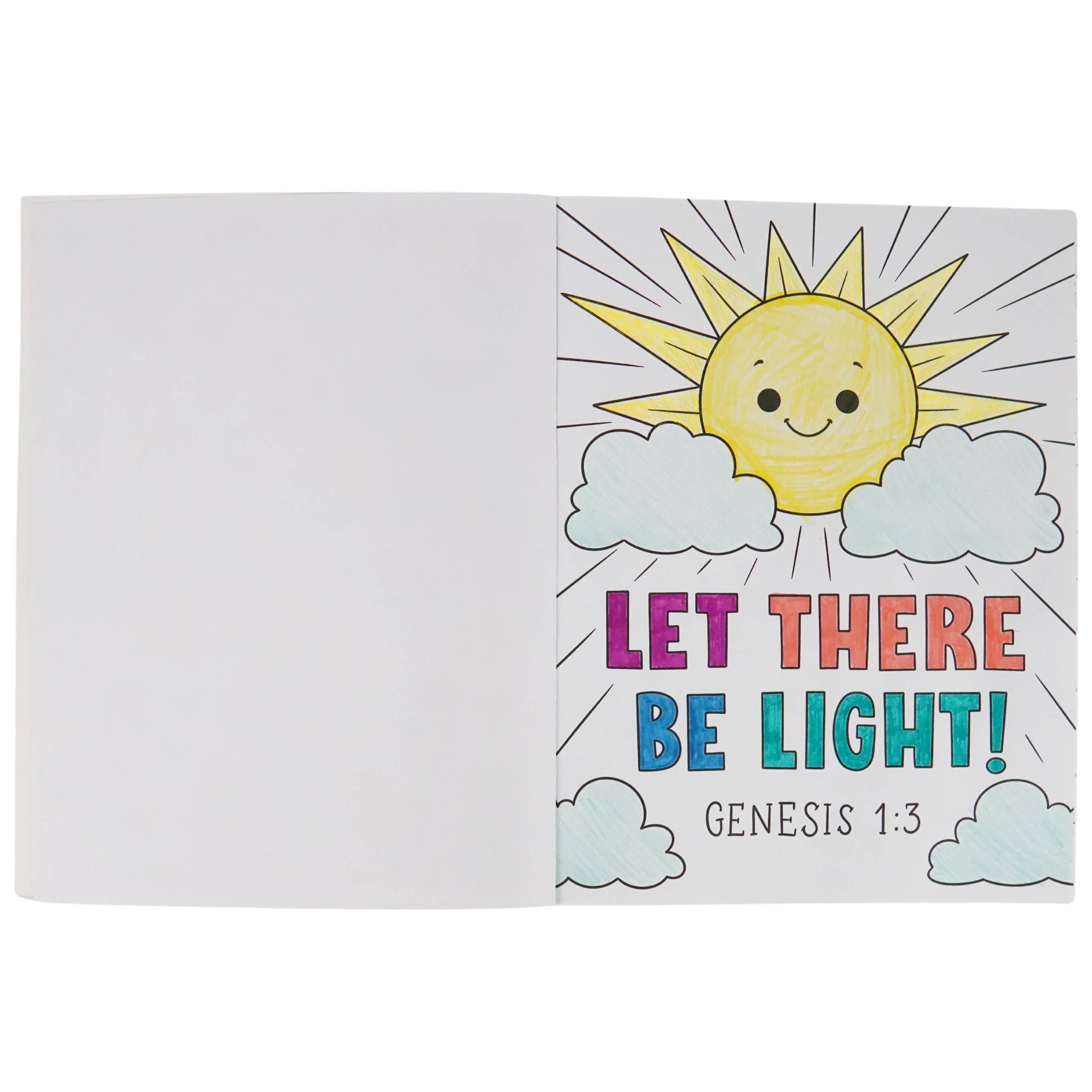 Bible Coloring Book with Stickers for Kids