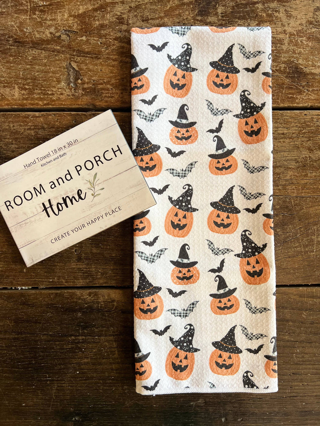 Witchy Pumpkins Double-Sided Tea Towel