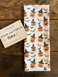 Witchy Pumpkins Double-Sided Tea Towel