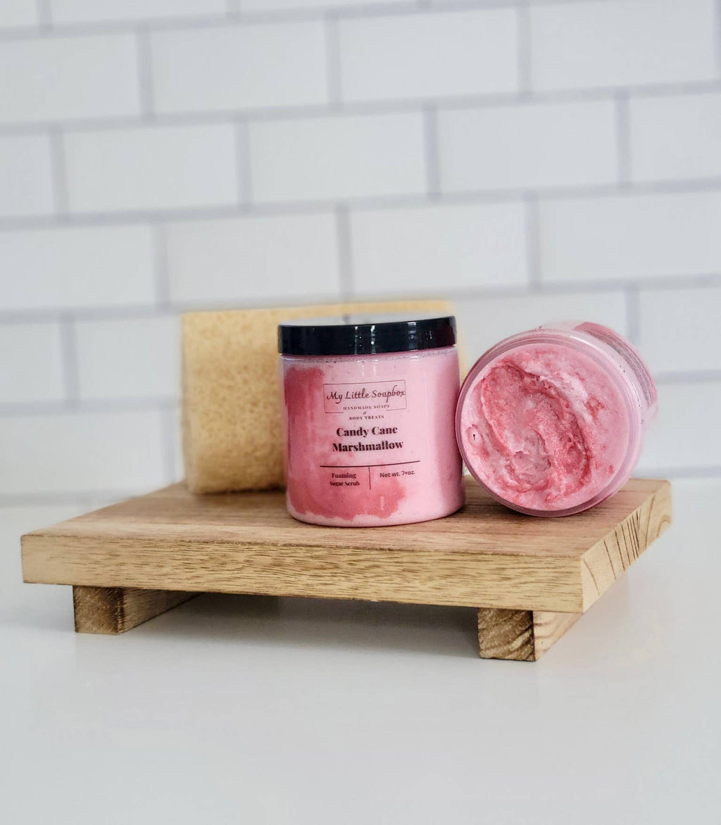 Candy Cane Marshmallow Foaming Sugar Scrub