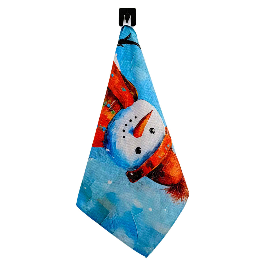 Winter Wonderland Snowman Tea Towel