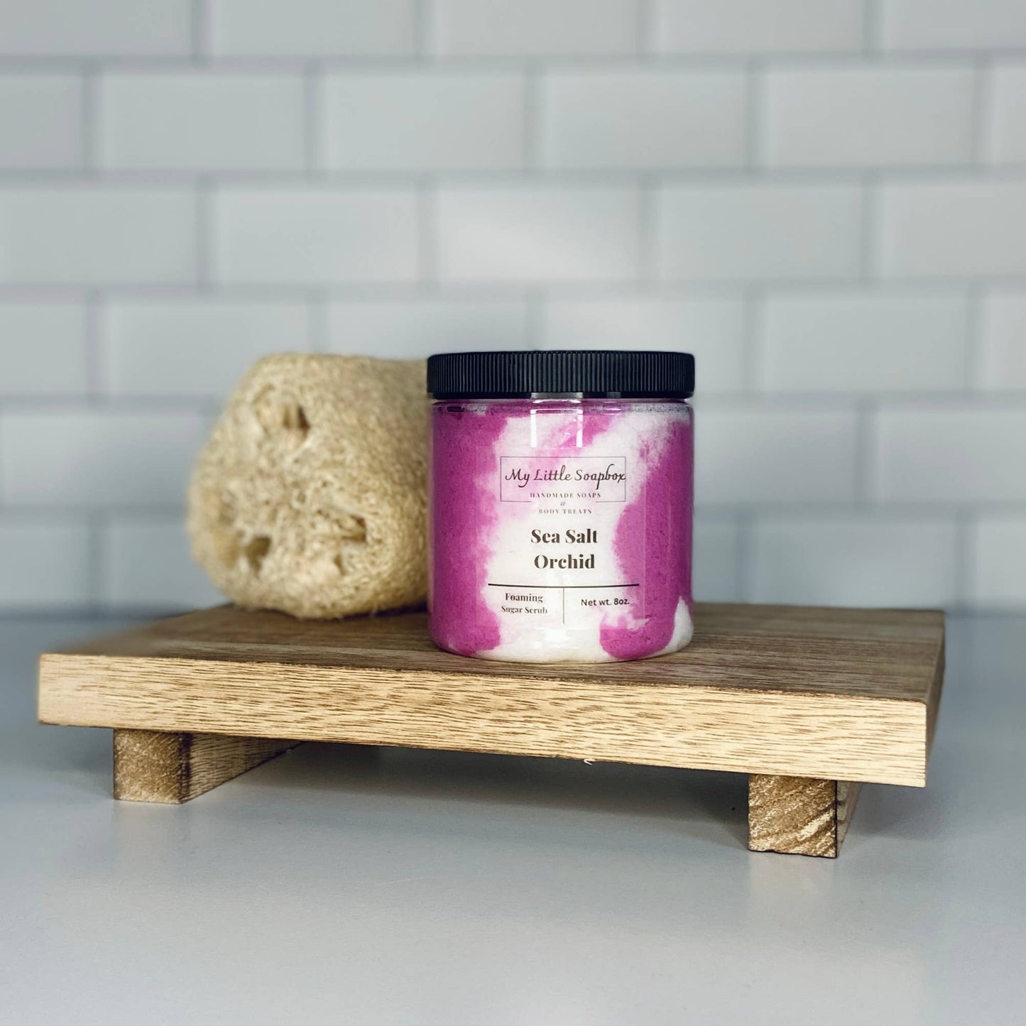 Sea Salt Orchid Foaming Sugar Scrub: 8 oz