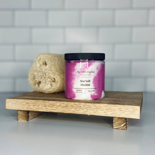 Sea Salt Orchid Foaming Sugar Scrub: 8 oz
