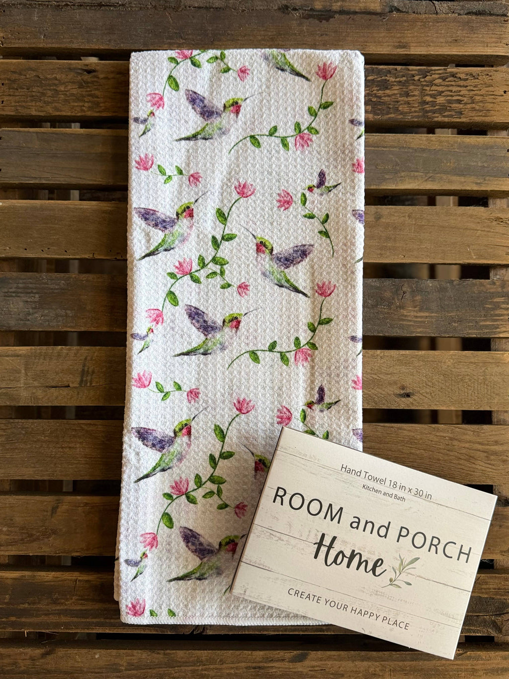 Hummingbirds Double-Sided Tea Towel - Recycled Microfiber