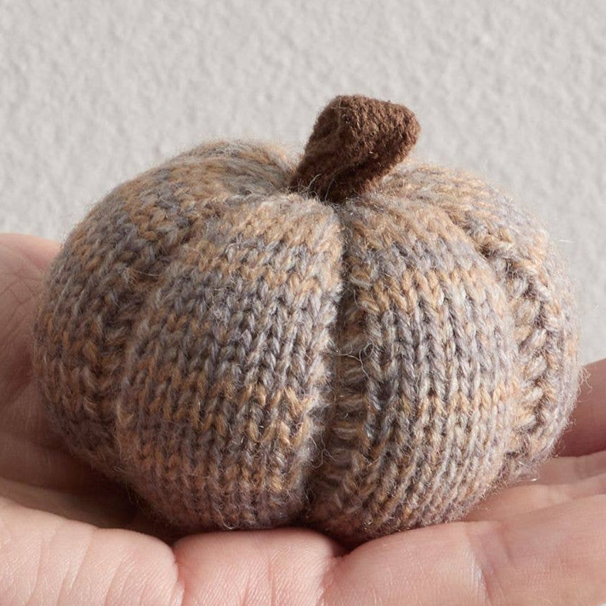 Artisan Handcrafted Cozy Pumpkins—Variegated Knit Yarn Colors