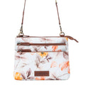 Maple Ridge Cotton & Leather Crossbody Bag in Powder Sky