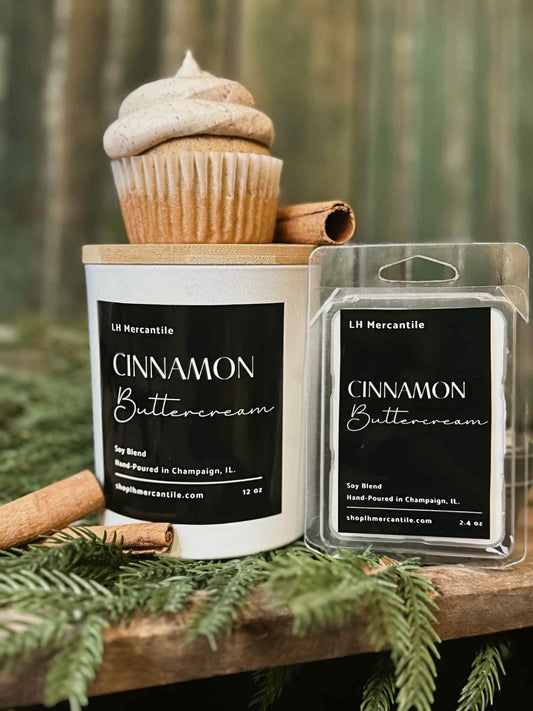 Cinnamon Buttercream Holiday Candle | Winter Candle