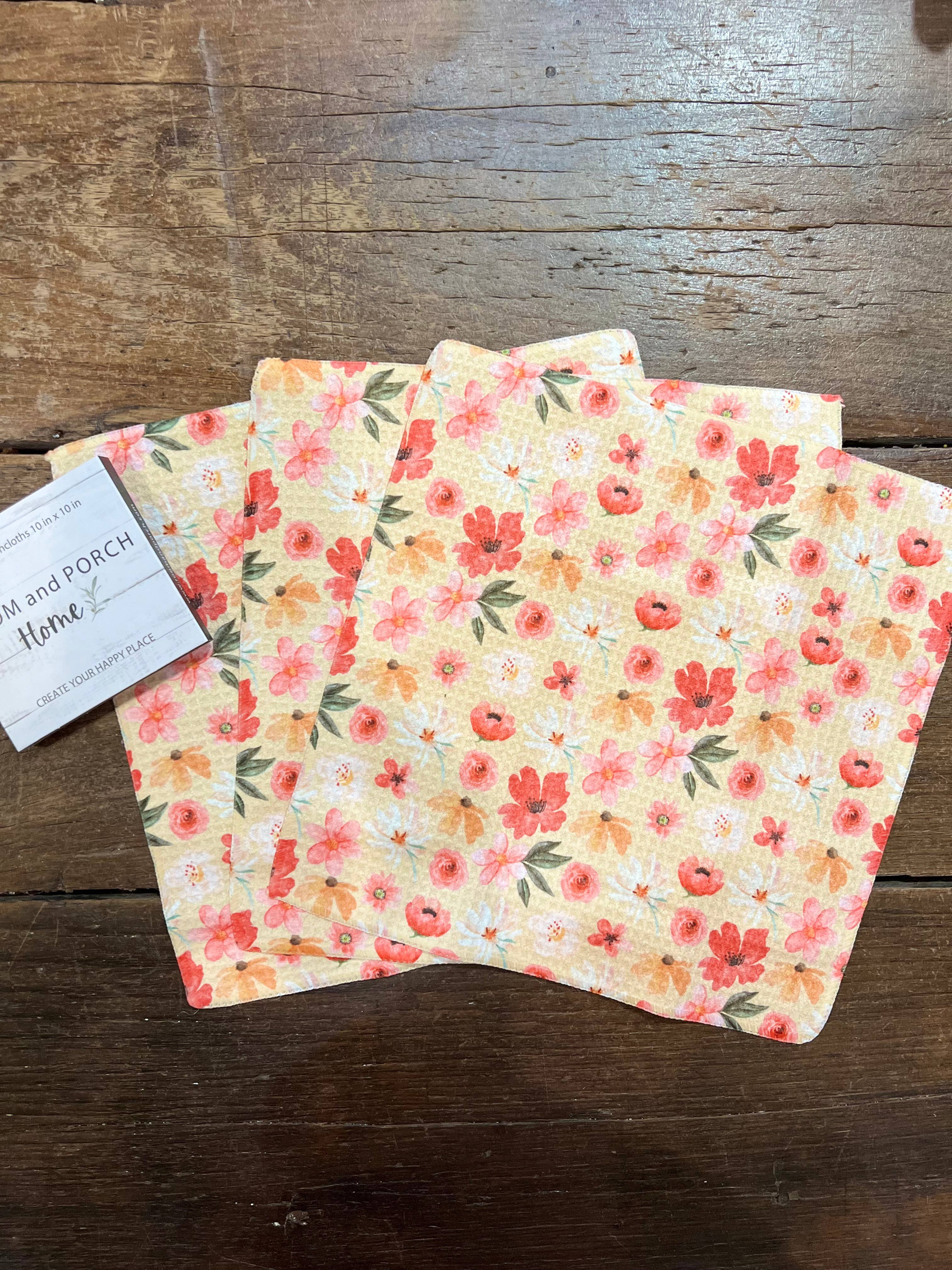 Happy Flower - Yellow Dishcloth Set