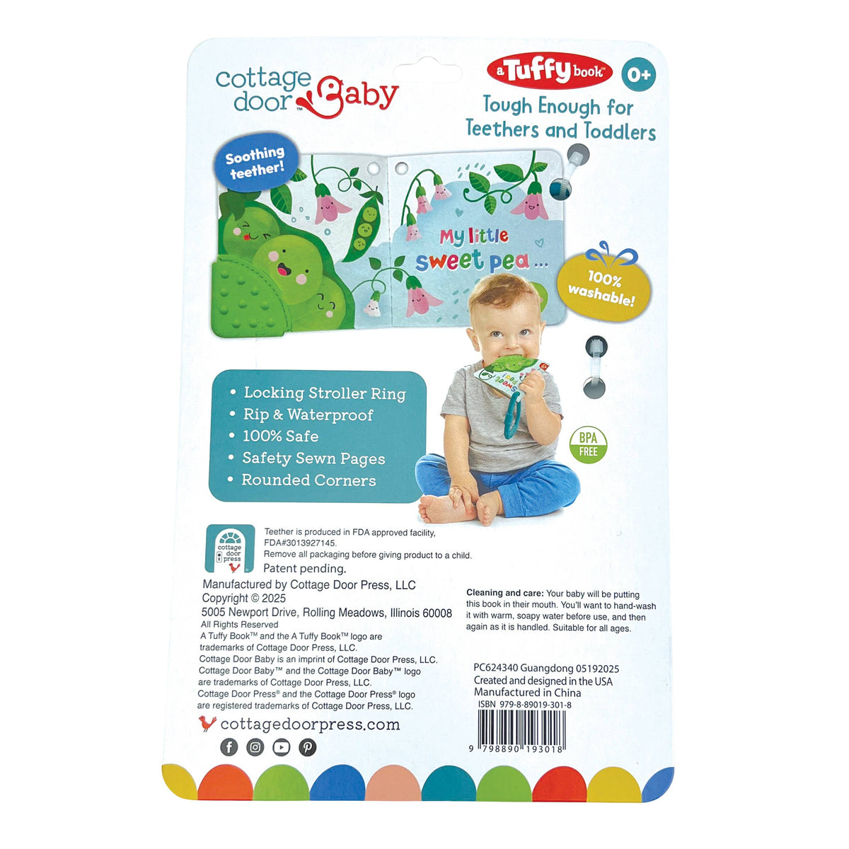 Cherry Cute Sweet Pea 2-Pack Tuffy Teether Set