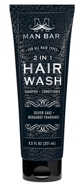 Mens 2 in 1 Hair Wash-Silver Sage & Bergamot