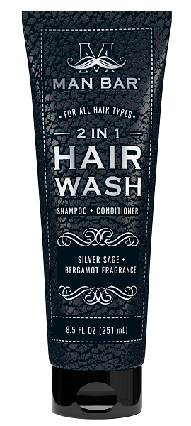 Mens 2 in 1 Hair Wash-Silver Sage & Bergamot
