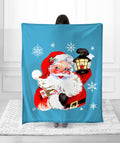 Hello Santa Faux Fur Plush Throw Blanket