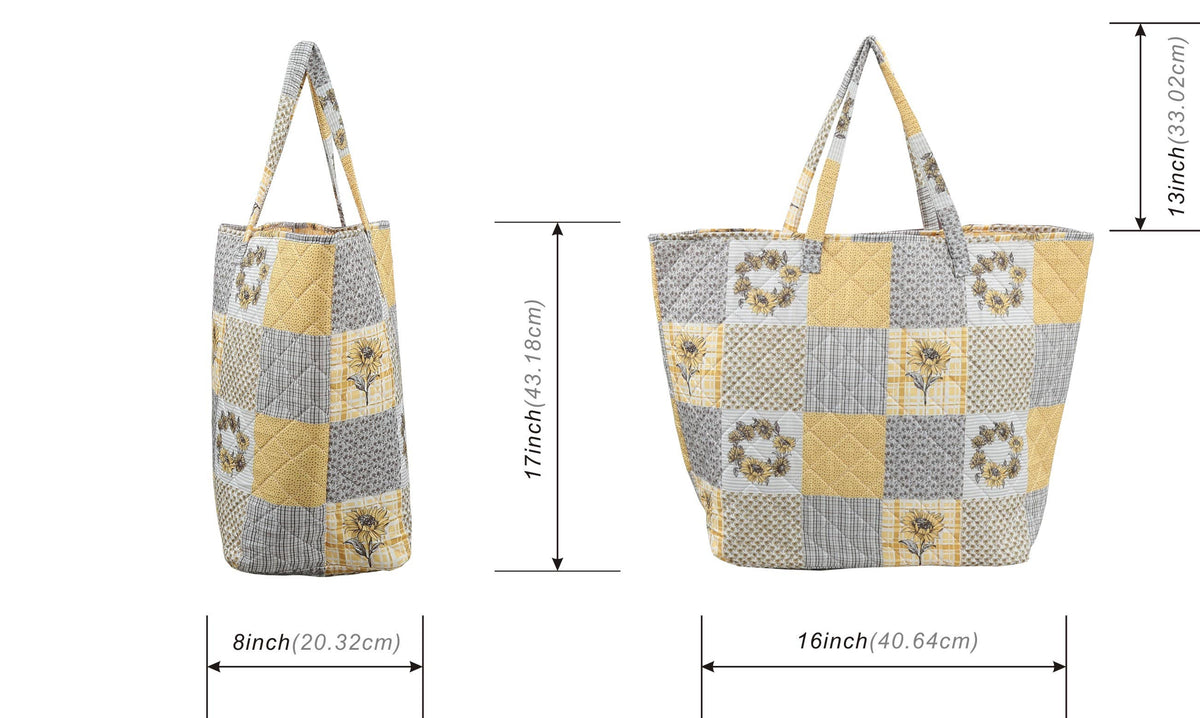 Sunshine Designer Quilted Tote Bag