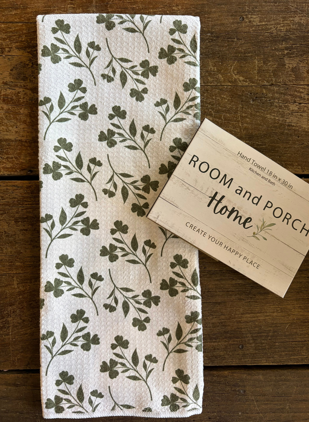 Meadow White Double-Sided Tea Towel - Recycled Microfiber