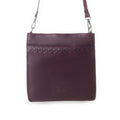 Zidana Mirelle Woven Veg Tanned Leather Sling Bag in Mulberry Shine