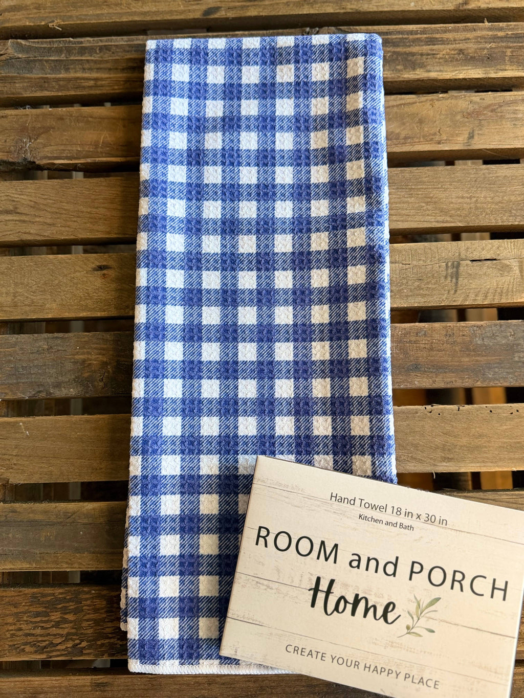 Blueberry Gingham Double-Sided Tea Towel - Recycled Microfiber