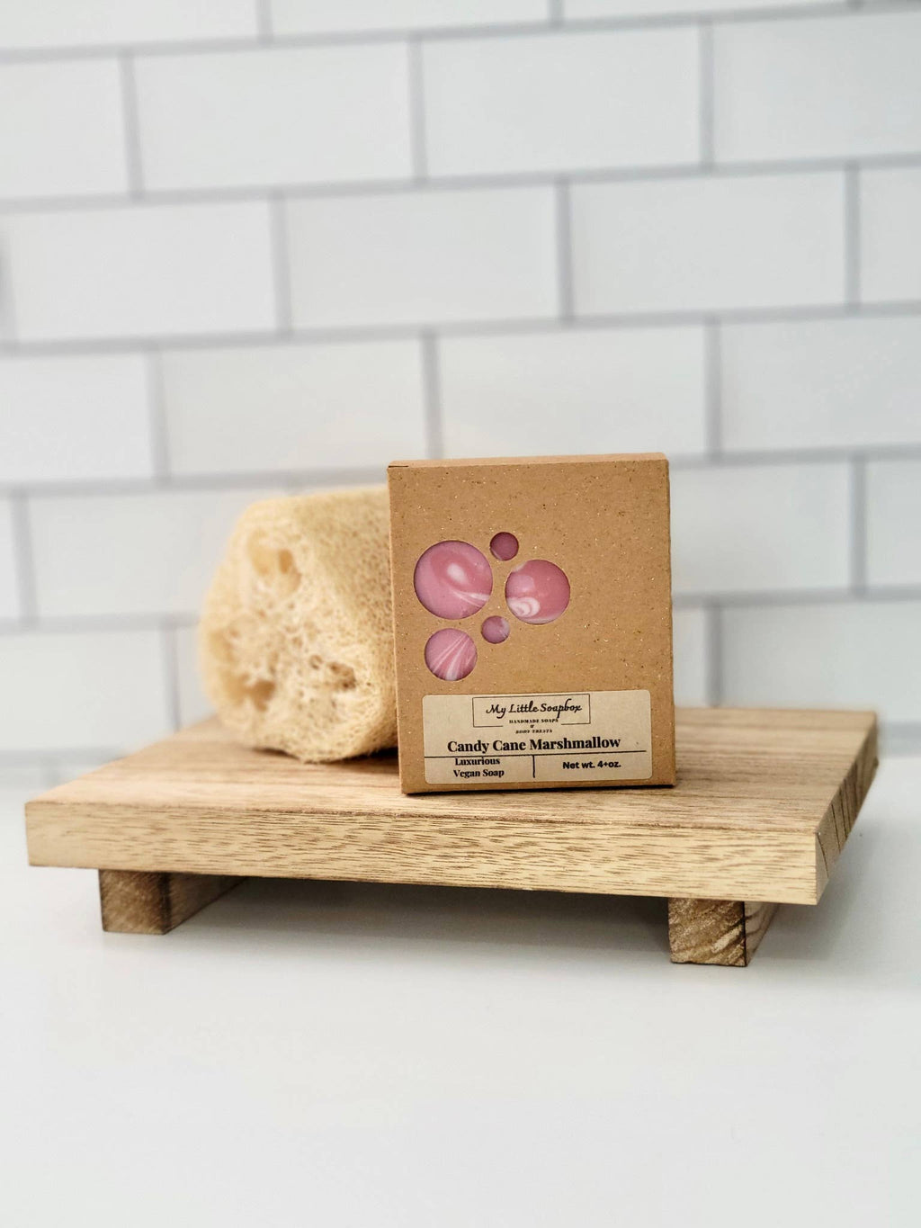 Candy Cane Marshmallow Vegan Handmade Soap