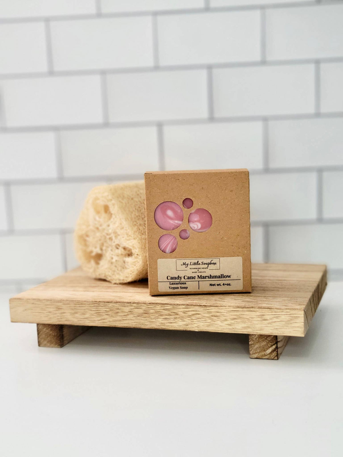 Candy Cane Marshmallow Vegan Handmade Soap