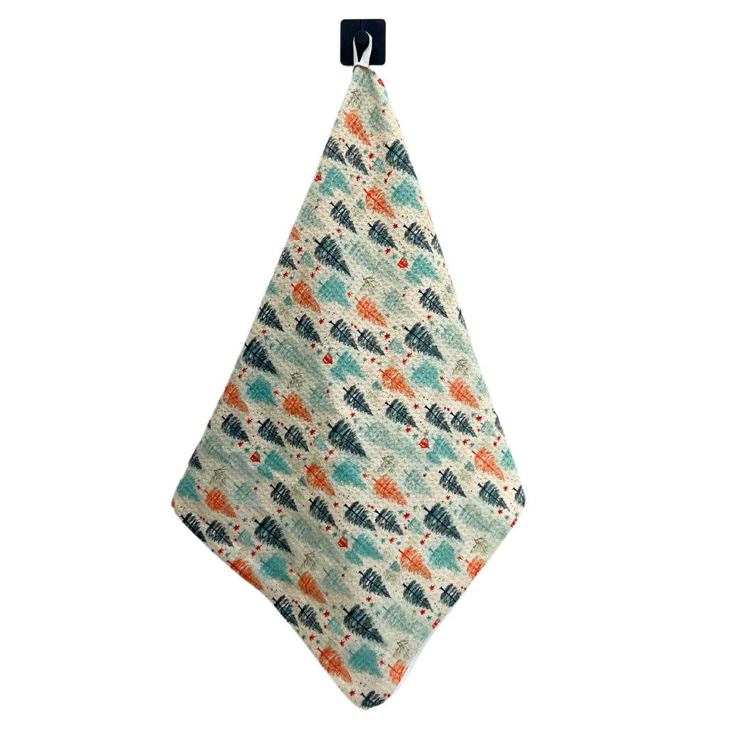 Christmas Tree Patterned Tea Towel