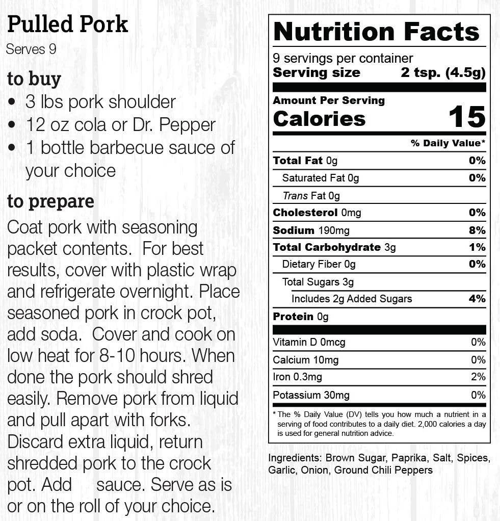 Country Style Pulled Pork Barbecue Rub